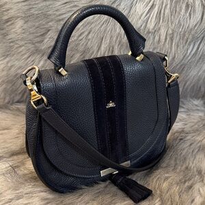 DeMellier Elegant Black Leather Crossbody Handbag